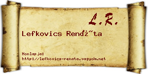 Lefkovics Renáta névjegykártya