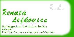 renata lefkovics business card